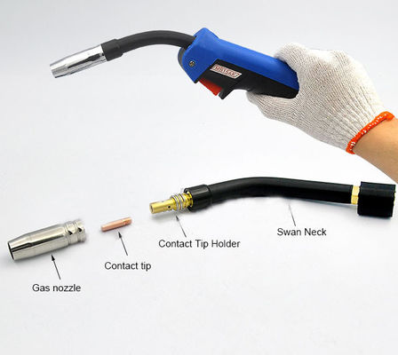 ODM 15AK 8m 4m Pendingin Udara Mma Welding Torch Dengan Adaptor Euro