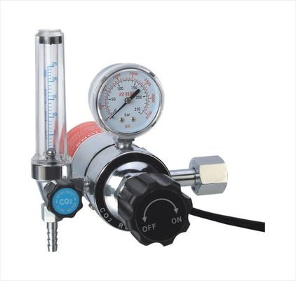 Suku Cadang Mesin Las Bonnet Berlapis Chrome Regulator CO2 Dengan Pemanas 36v